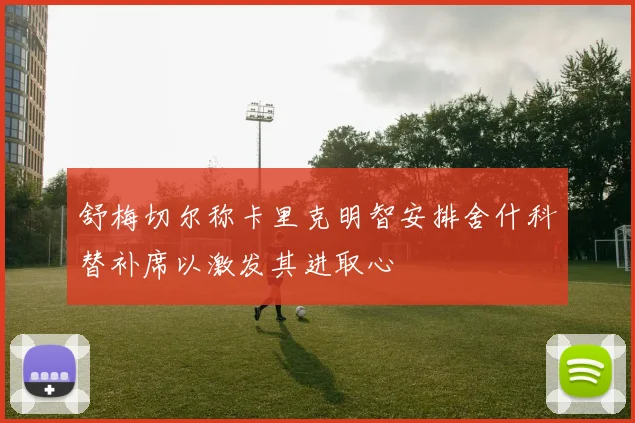 舒梅切尔称卡里克明智安排舍什科替补席以激发其进取心